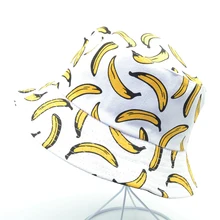 Ведро с фруктами, Кепка унисекс, хлопок, банан, шапка Боб, кепка s, хип-хоп, для спорта на открытом воздухе, летняя женская пляжная шляпа от солнца, для рыбалки, Панама