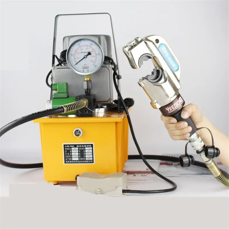 Hydraulic Crimping Tool CYO 400B Copper Cable Terminal Crimping Tools With 9PCS molds + Solenoid