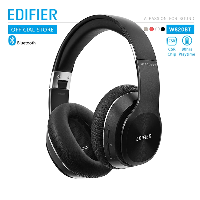 Online EDIFIER W820BT Bluetooth Kopfhörer CSR technologie Faltbare design drahtlose kopfhörer Dual batterien bis zu 80 stunden wiedergabe zeit