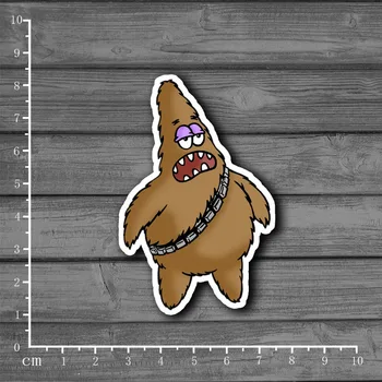 

Patrick Or Chewbacca Cute Cartoon Laptop Notebook Stickers Home Decor Wall Car Stlying Skateboard Sticker Kids Toys[Single]