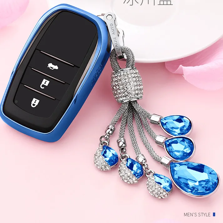 ТПУ чехол для автомобильного ключа Toyota Crown Highlander CHR C HR Prado Land Cruiser Prius Camry Corolla RAV4