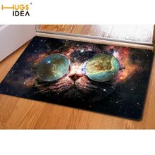 HUGSIDEA модный животный ковер в форме кошки Tapics для кухни ванной комнаты гостиной Галактики печать нескользящая дверь пол фланелевый коврик ковер