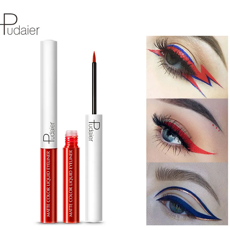

15 Color Eyeliner Liquid Waterproof Easy To Wear Make Up Matte Eye Liner Black Blue Red Green White Gold Brown Eyliner