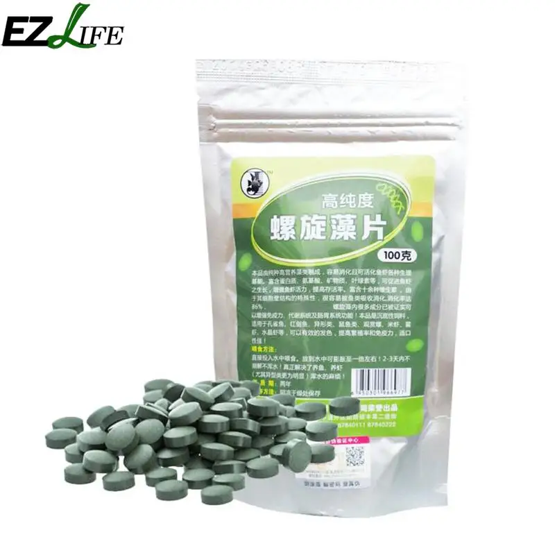 EZLIFE 100g Spirulina Tablets Fish Food Enrichment Favorite Food For