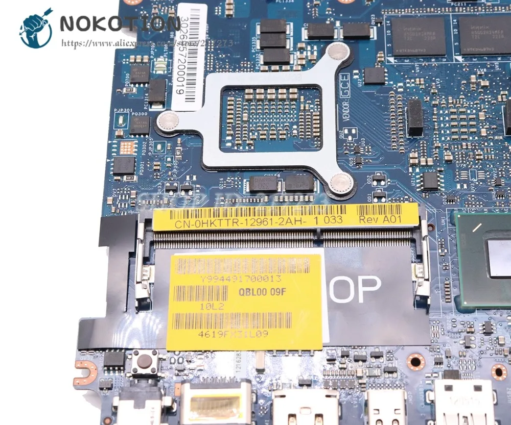 Very best  NOKOTION For Dell XPS 15 L521X Laptop Motherboard 15.6 inch CN-0HKTTR 0HKTTR QBL00 LA-7851P I7-3612