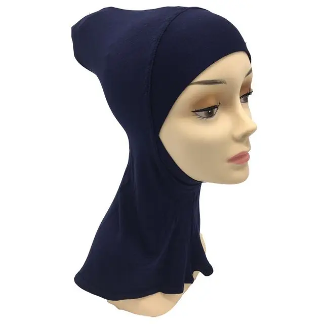 Модные блестящие шарфы блестки мерцающий легкий мусульманский хиджаб женский тонкий мусульманская вуаль платок вискоза длинная платочная повязка на голову - Цвет: navy blue