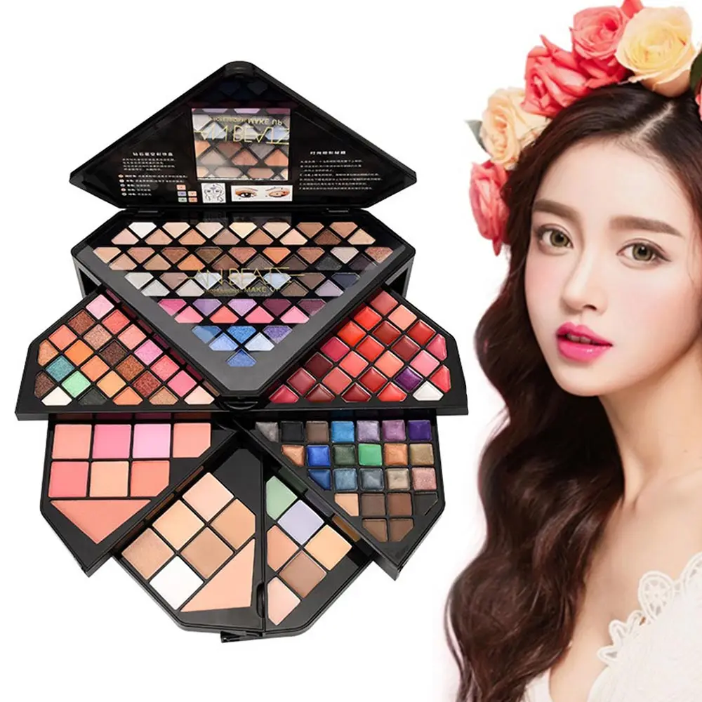 

FRESHME 153 Pcs/Set Professional Make Up Set Box Beauty Galzed Eyeshadow Press Powder Matte Lipstick Concealer Woman Gift