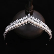 Он королевская семья невесты ручной работы роскошные микро инкрустированные все циркон для взрослых принцесса белая корона цветок свадебное платье