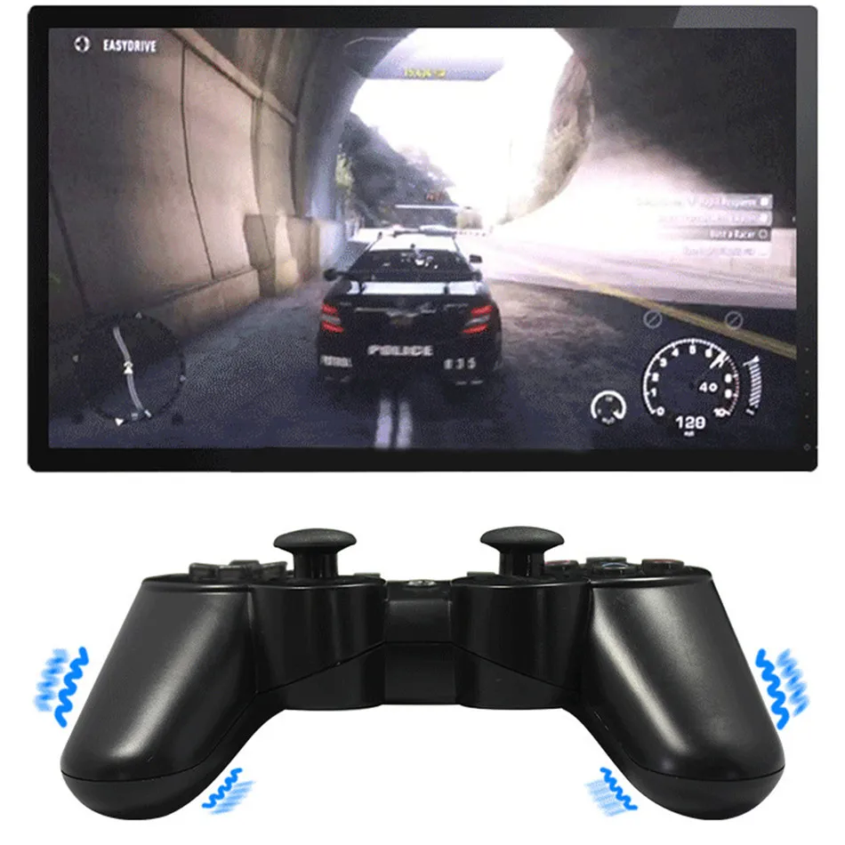 Игровой контроллер для SONY playstation PS2, консоль Dualshock 2, 1,5 м, проводной двойной амортизатор, черный джойстик, геймпад, джойстик