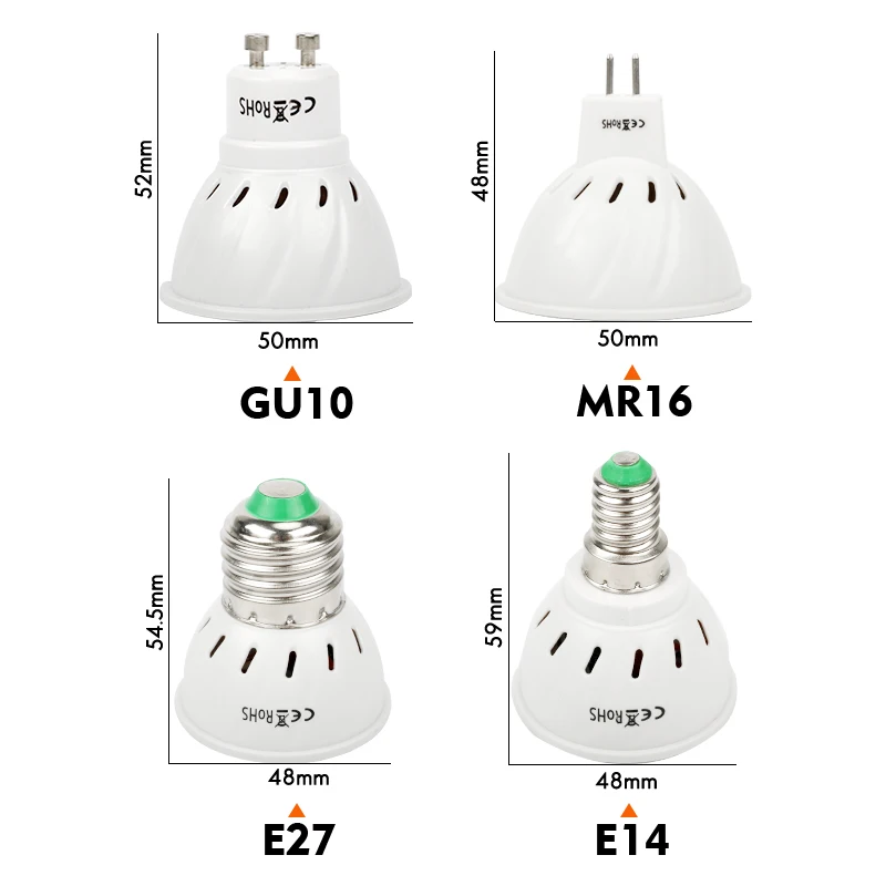 Светодиодный светильник для выращивания, полный спектр, E27, E14, GU10, MR16, 48, 60, 80 светодиодный s Точечный светильник, УФ, ИК, красный, синий, для цветочных растений, гидропоника, лампа