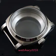 44 мм parnis нержавеющая сталь закаленный матовый чехол fit 6497 6498 ST 36 механизм высокое качество чехол для часов