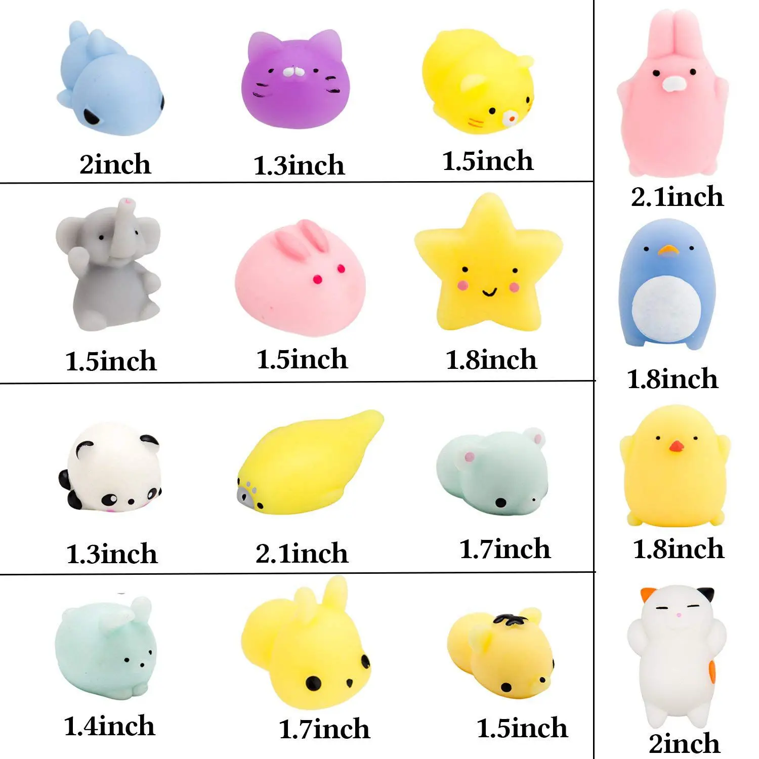 Случайный 30 шт. милые животные Mochi Squishy, Kawaii Mini мягкая сжимающая игрушка, Fidget Hand игрушка для детей подарок, снятие стресса, украшение