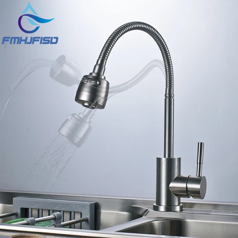 

360 Degree Rotate Faucet Dual Outlet Water Sprayer Taps Pull Down Spring Faucet Mixer Tap Free Shipping