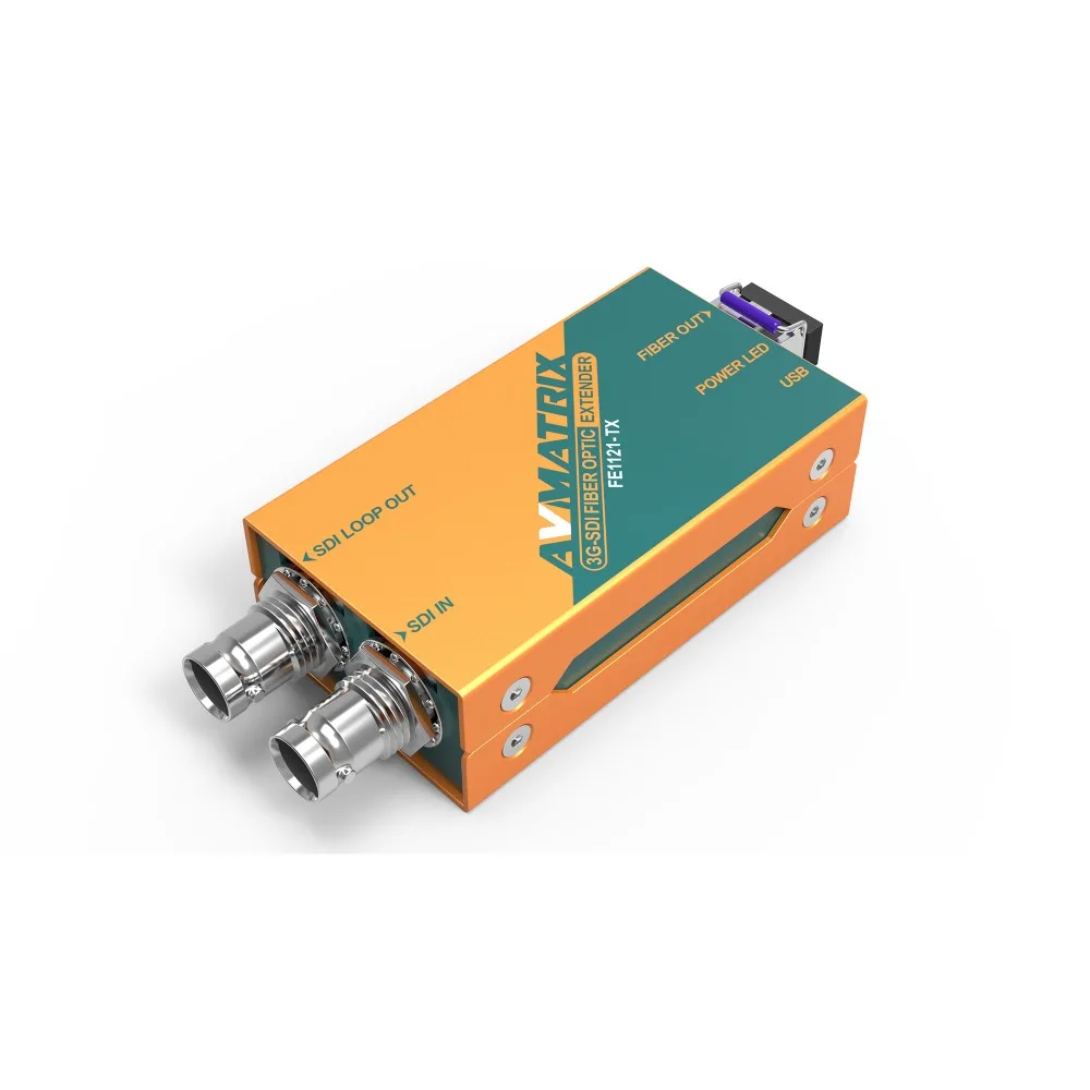 Волоконно оптический удлинитель AVMATRIX FE1121 3G SDI 20 км локальный выход и двойные