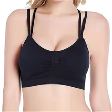 Новые модные женские туфли леди бесшовные однотонная одежда сзади фитнес стрейч Женская майка спортивные майки Лифчики нижнее бельё для девоче