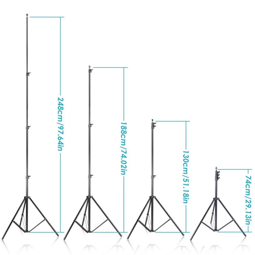 Neewer 8.5ft X 10ft/2.6M X 3M Background Stand Support System with 6ft X 9ft/1.8MX2.8M Backdrop(White,Black,Green)for Portrait