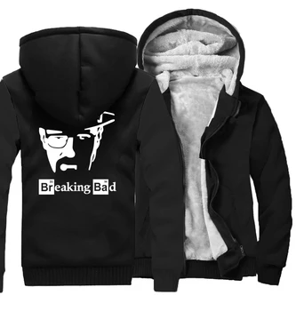 

2018 Hoodies Men New Fashion Winter Sweatshirt Zipper Jackets Men The Breaking Bad Print Hip Hop Men's Sportswear Harajuku Hoody
