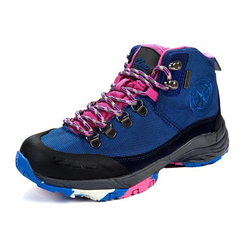 

2018 New Arrival Outdoor Sports Sneakers For Women Non Slip Wear Resistance High Top Mountain Trekking Hiking Shoes For Female