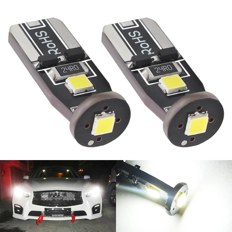 

2Pcs T10 W5W LED 194 168 501 W5W Car Auto Interior Dome Reading Light T10 Canbus Led Bulb For Signal Door Light 12V