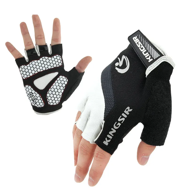 Летние перчатки для спорта на свежем воздухе, для велосипеда, велоспорта, тренировок, гловелетты, перчатки с отрезанными до середины пальцами, амортизационные перчатки, размер S / M / L / XL / XXL