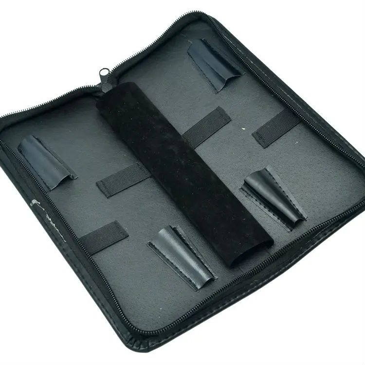 

Black Leather Scissors Case Professional Salon Hairdressing Bags Pet Shears Holder Can Put 4Pcs Shears Big Storage Bag