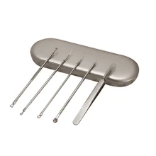 5 штук Нержавеющая сталь угорь инструменты кожи лица Черноголовых Прыщ Remover экстракт Ance иглы комплект