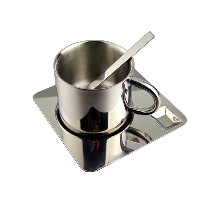 

Brief Stainless Steel Coffee Cup Set 5/lot