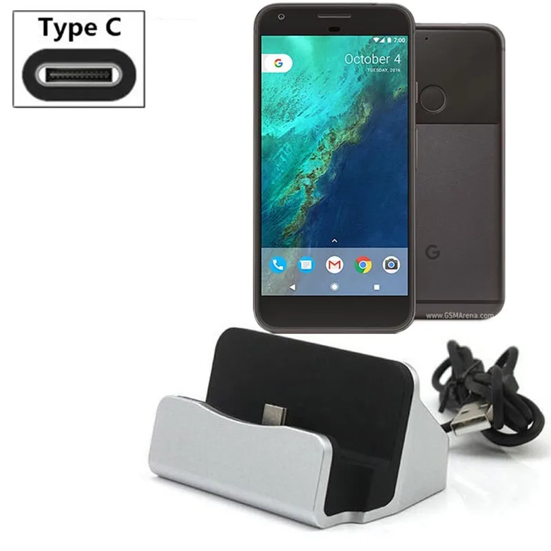 

Desktop Data Sync Type-C USB Cable Dock Charger Station For Google Pixel 2 3 XL Axon 9 pro 10 7 ZTE USB Charging Dock Adapter