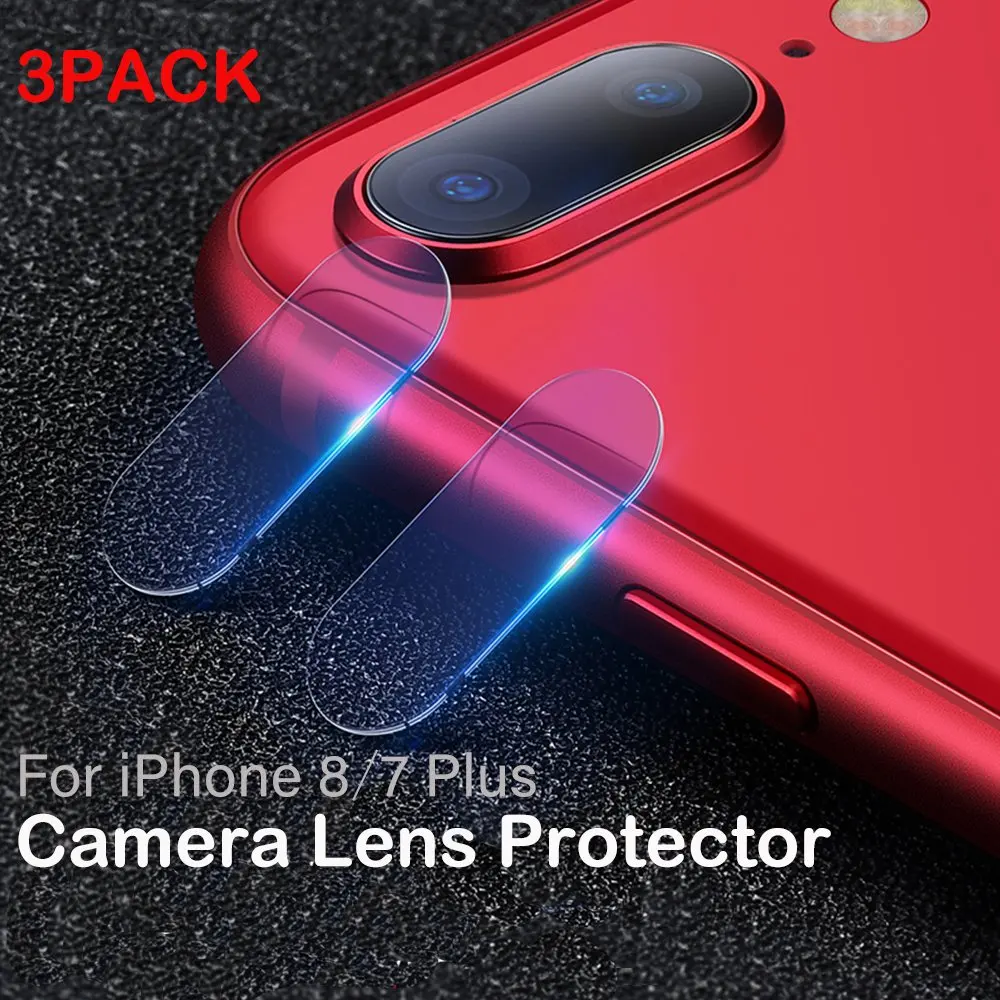 

Ascromy 3PCS For iPhone 7 Plus Rear Tempered Glass Back Camera Lens Protector Film Cover For iPhone XS Max X XR 8 6 6S pelicula