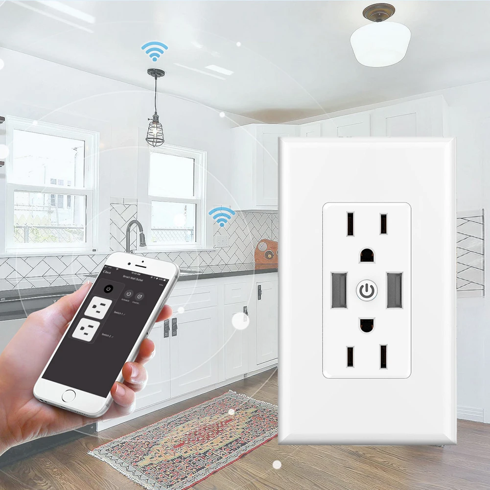 

US Smart Plug WiFi Remote Control with Alexa,Timing on/off The Power Samrt Google Home Electric Mini Socket Plug Adapter
