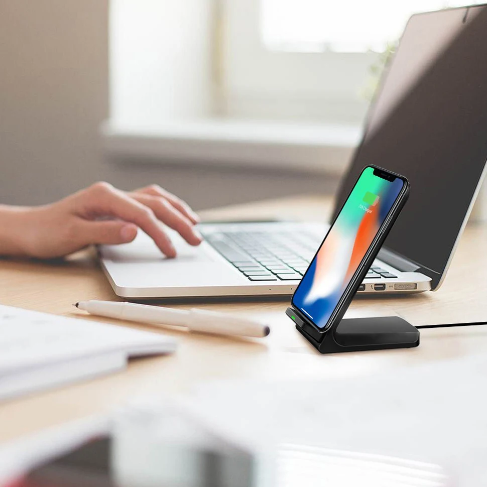 Беспроводное зарядное устройство Qi 10 Вт для iPhone Samsung S9 S8 S7 Xiaomi 2 S док станция