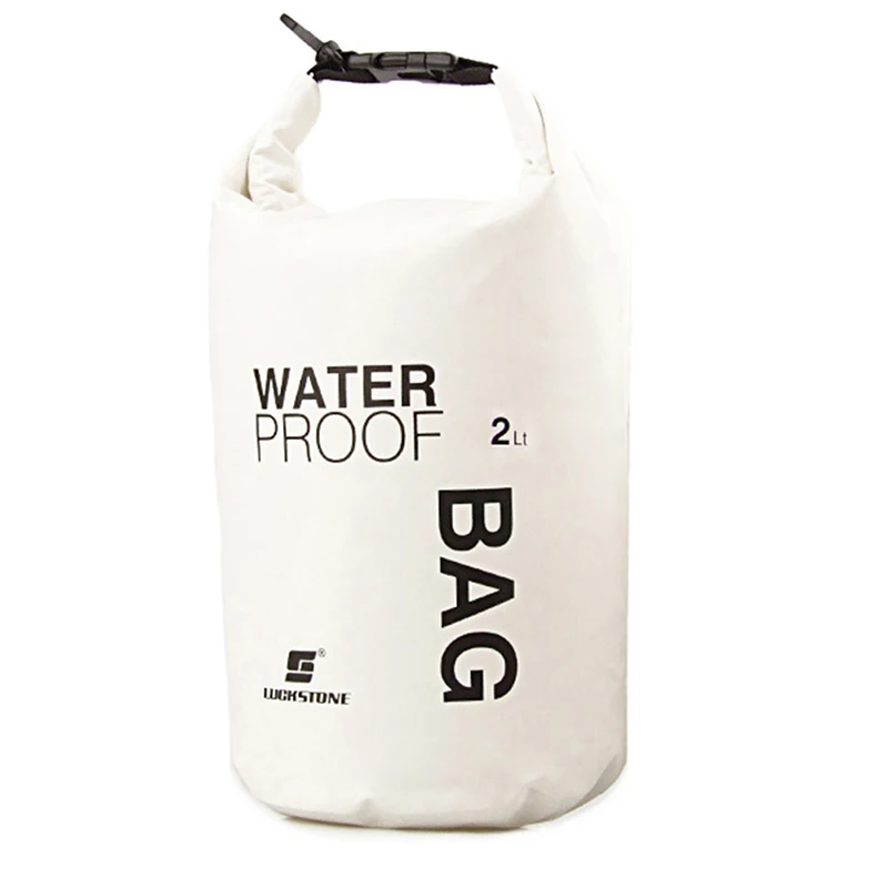 Водонепроницаемая коробка 2L походная водонепроницаемая сумка из ПВХ водонепроницаемая сумка для путешествий на открытом воздухе Ультралегкая сумка для рафтинга сухие мешки для кемпинга - Цвет: Белый цвет