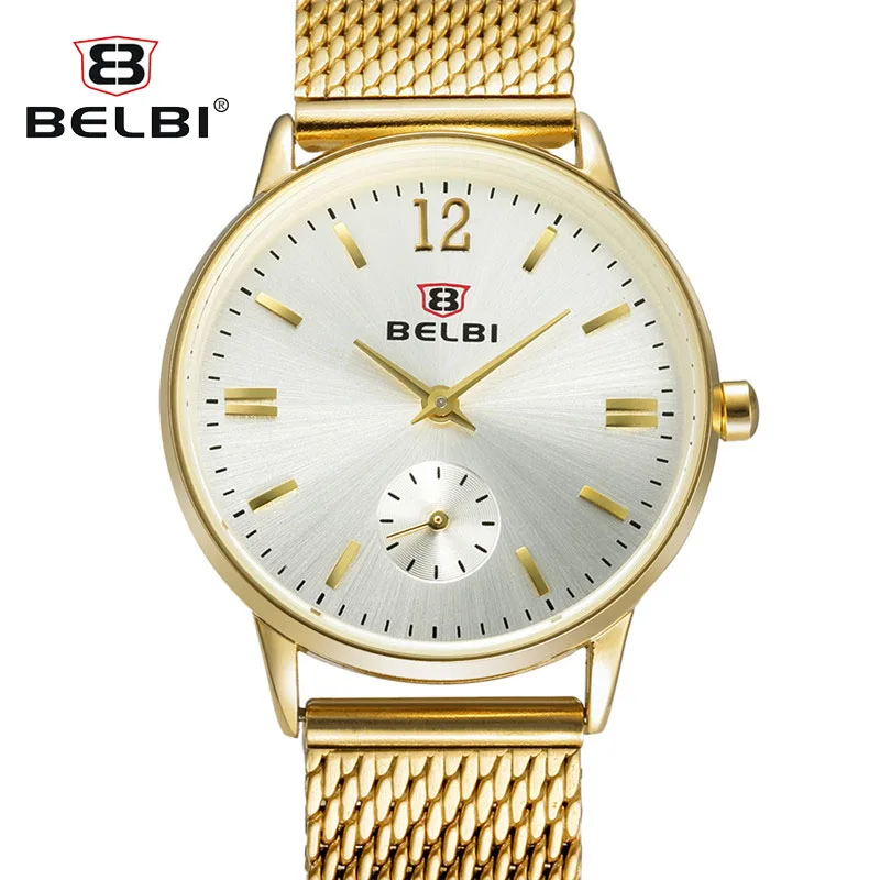 

BELBI Luxury Mens Wrist Watches Fashion Minimalist Clock Ultra-thin Steel Male Analog Display Quartz Movement AAA Top Man Watch