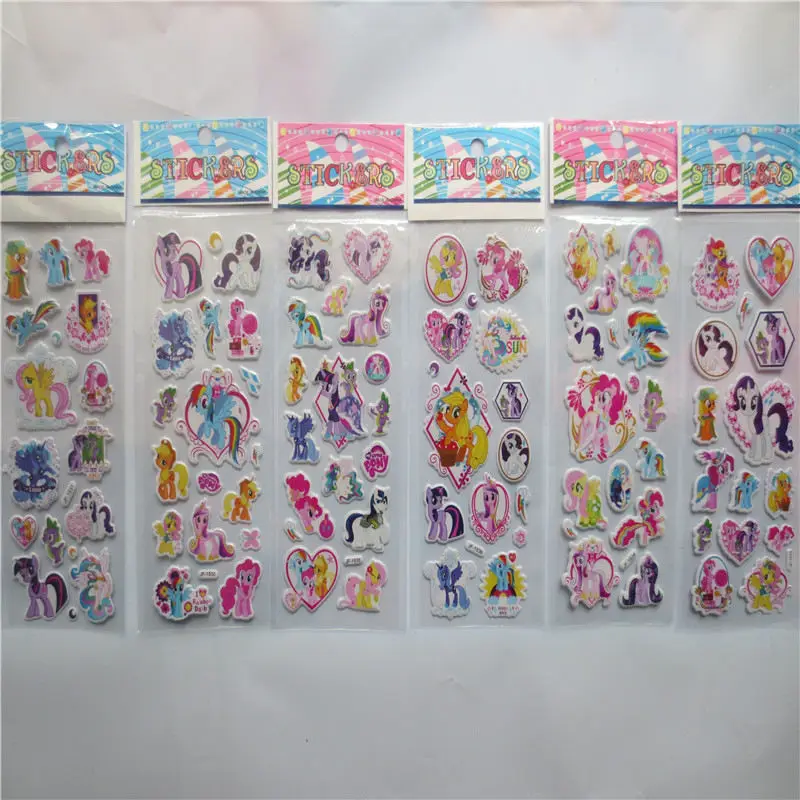 10 шт./лот, новинка года, мультяшная 3d наклейка «Мой маленький пони» для девочек-принцесс - Цвет: A
