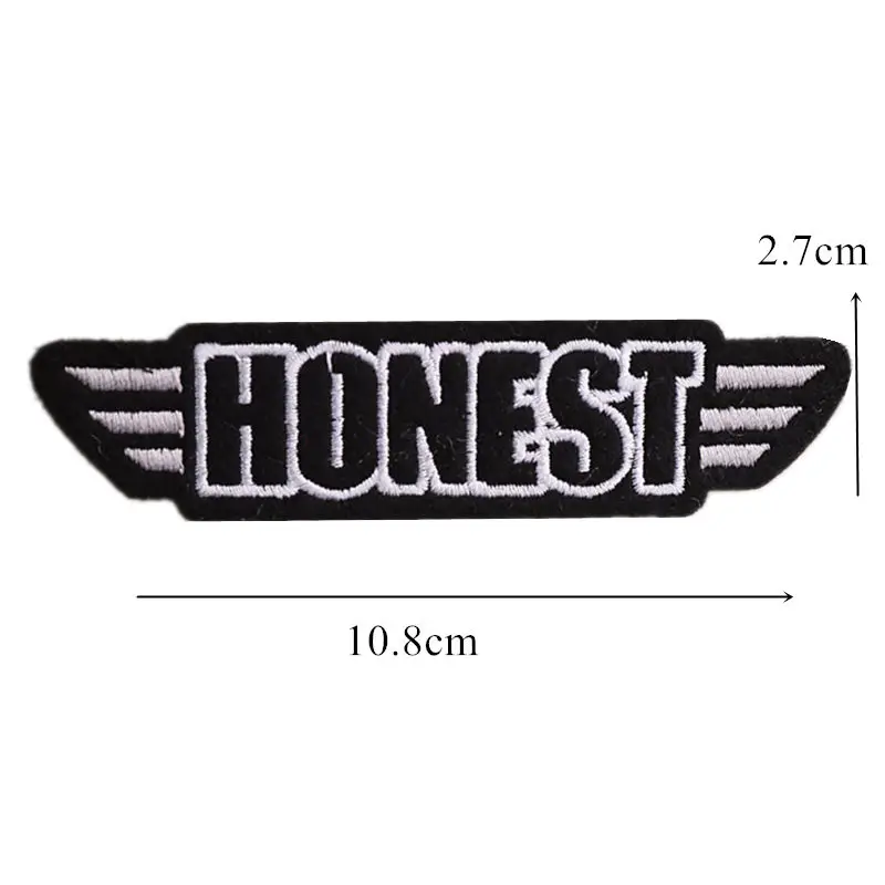 Embroidery Patches Sew Iron On Honest Embroidered Letter Patch Badges For Bag Jeans Hat T Shirt Diy Appliques Craft Decoration Patches Aliexpress