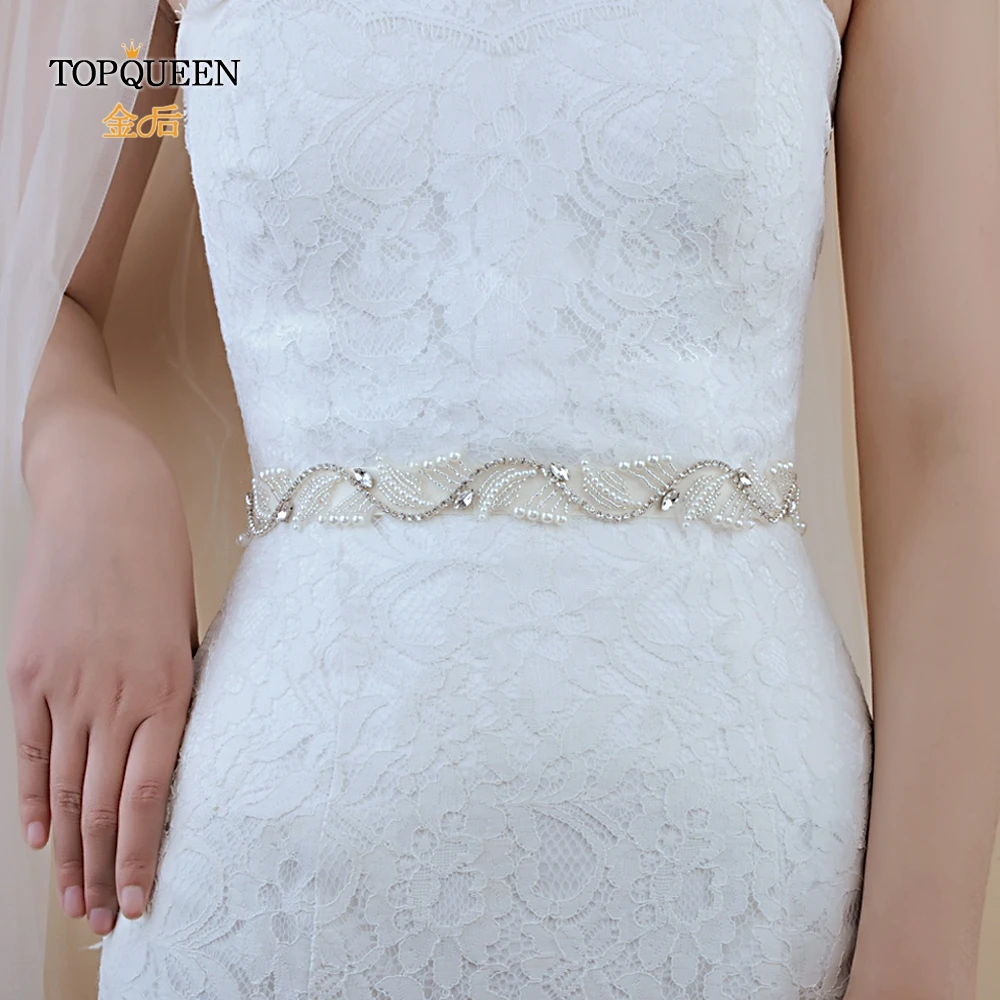TOPQUEEN S273-a Свадебные аксессуары ремни для женщин свадебный женский пояс для платьев вечерние свадебные украшения пояс из бисера