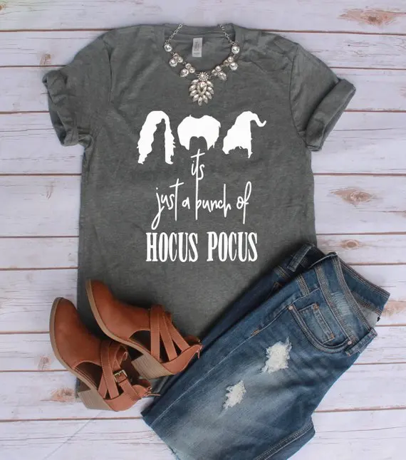 Halloween Party Tshirt 2018 Fashion Women Hocus Pocus T shirt Summer Short Sleeve Letter Print T 
