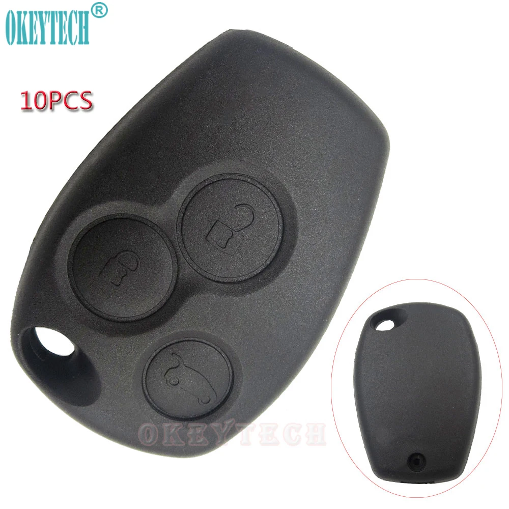 OkeyTech 10pcs/lot Newest 3 Buttons Remote Key FOB Shell for Renault