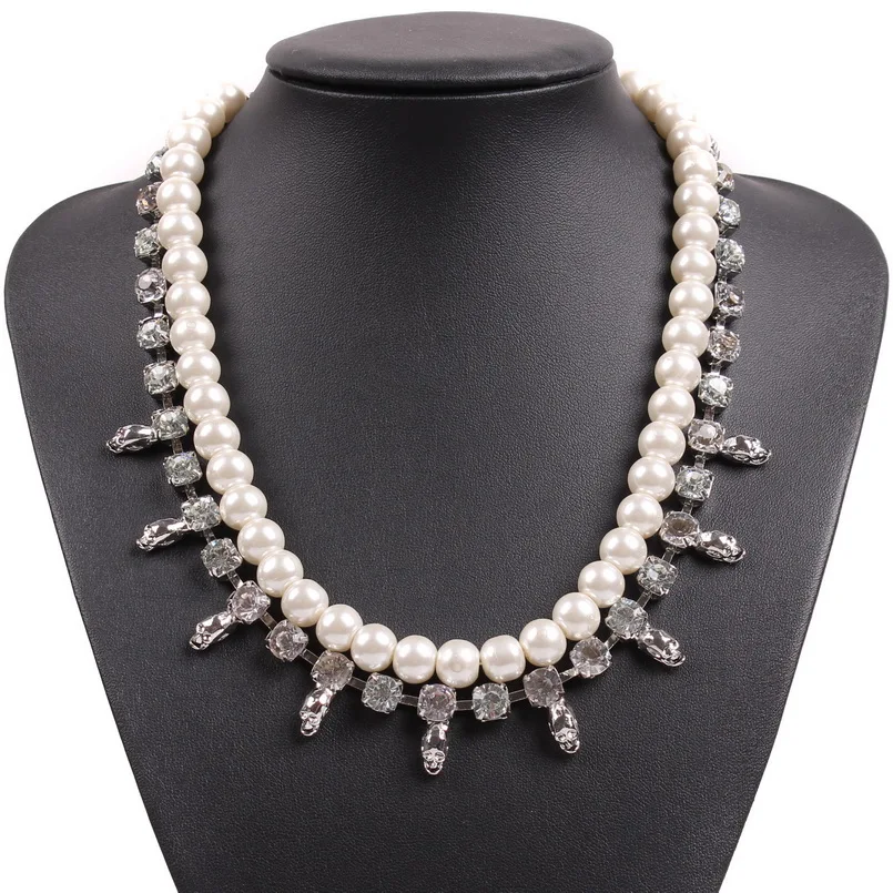 2018 High Quality Popular Exaggerated Elegant Jewelry Clear Rhinestone