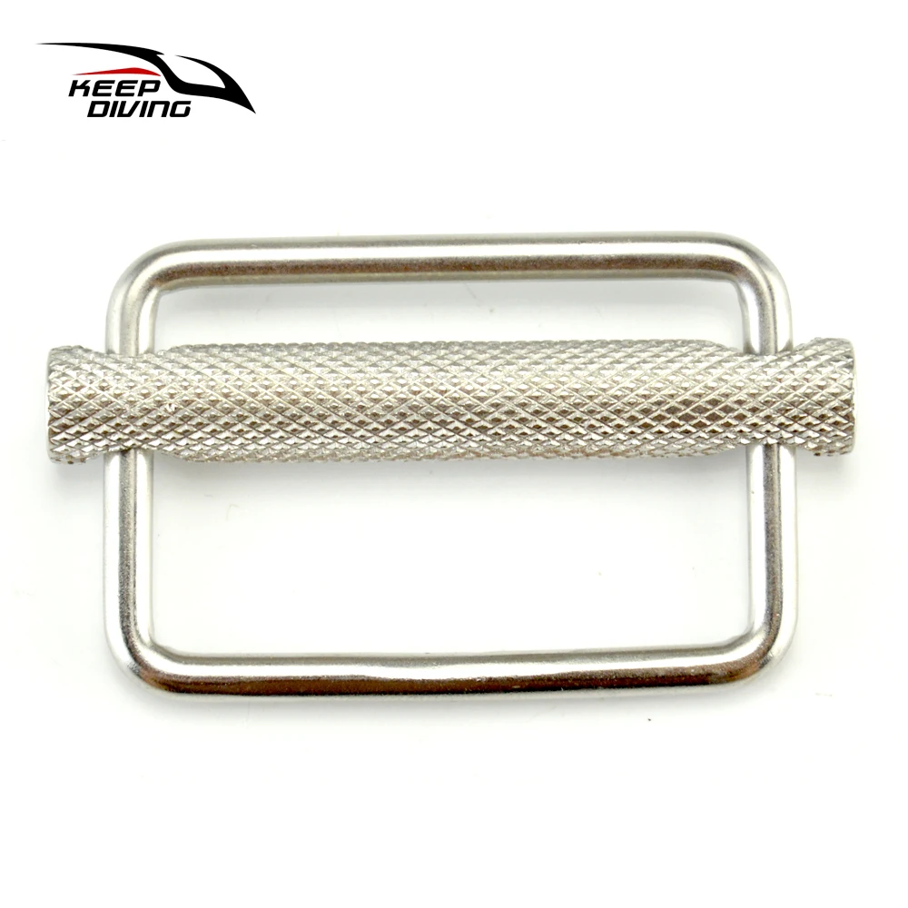 4pcs 316 Stainless Steel Slide Buckles Keeper for 50mm Dive Webbing/ Harness 