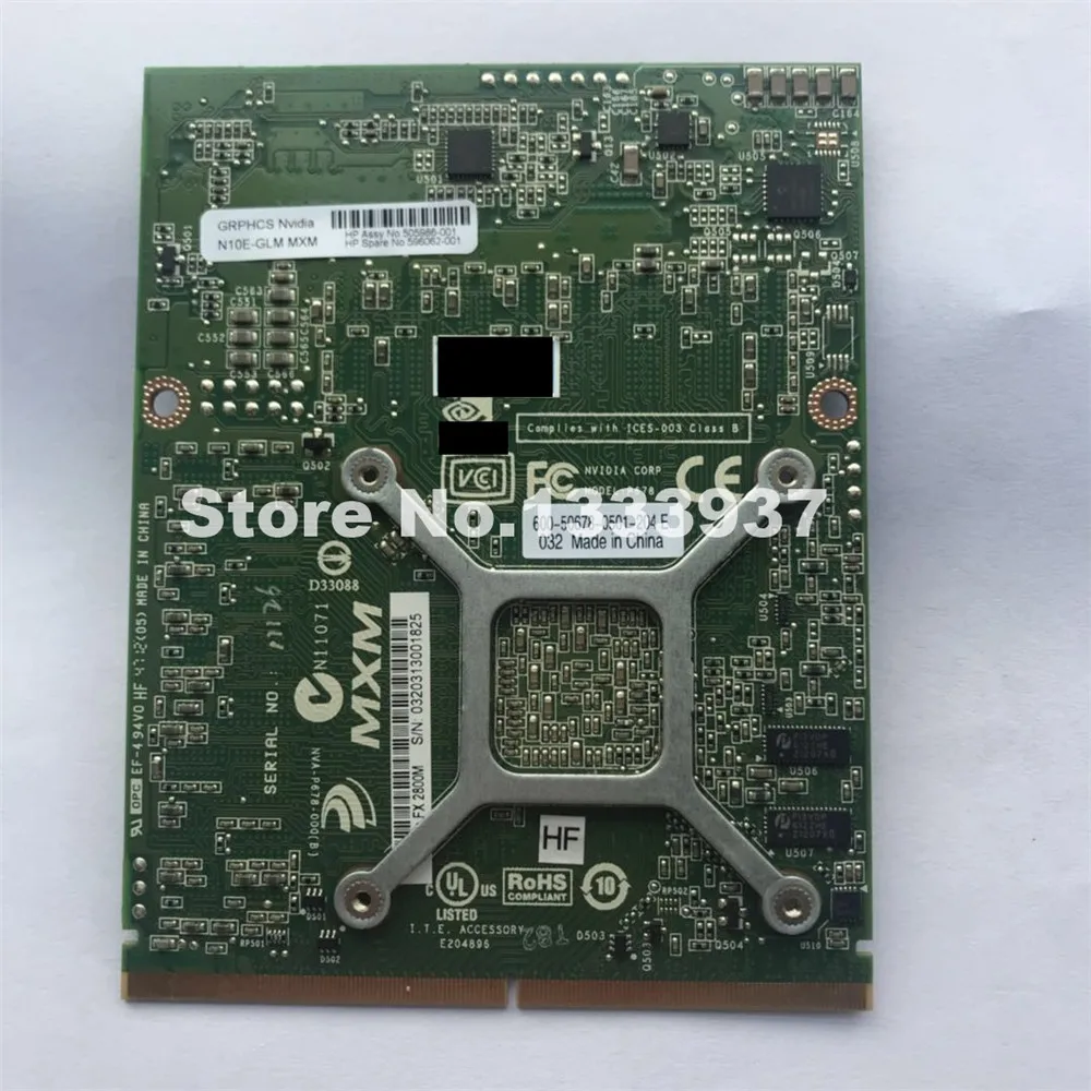 N10E-GLM-B2 для ноутбука hp 8740 Вт 8730 Вт FX2800 FX2800M DDR3 1 Гб видеокарта VGA