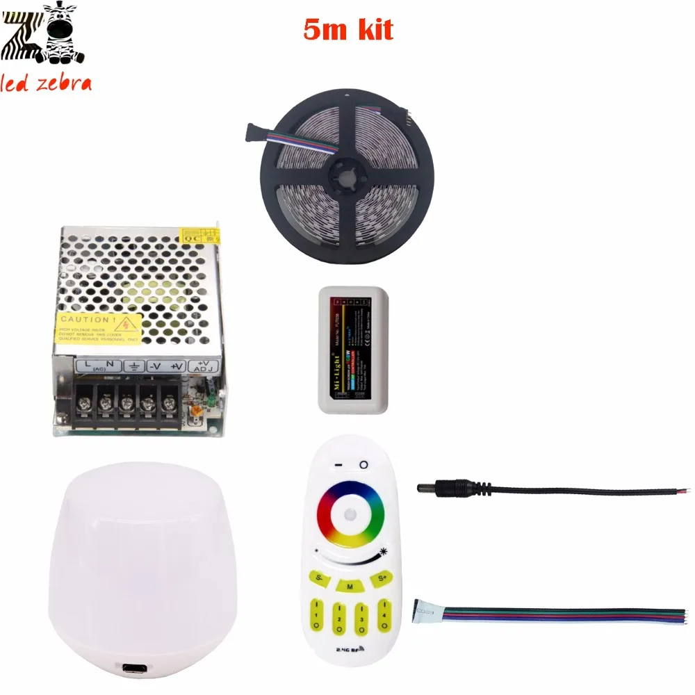 Хайлайтер 5 ~ 20 М 5050 SMD rgbww светодиодные полосы света dc12v + Mi. light 2 4 г led контроллер