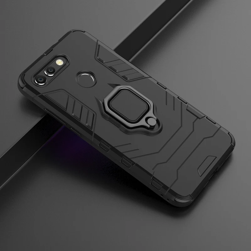 

Cases For Huawei Honor View 20 8A Covers For Huawei Y7 Pro 2019 Case FingerRing Hard Bags For Huawei Honor 8A Iron Man Housings
