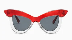 Кошачий глаз Sexi для женщин солнцезащитные очки для дамы Роскошные брендовая дизайнерская обувь большой рамки защита от солнца очки UV400 - Название цвета: C4