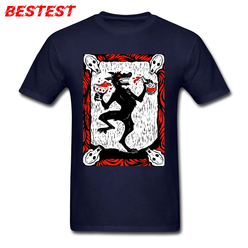 Black Dog Wine O Neck T-shirts ostern Day T Shirt Short Sleeve Hot Sale 100% Cotton Europe T-shirts Design Men Black Dog Wine navy