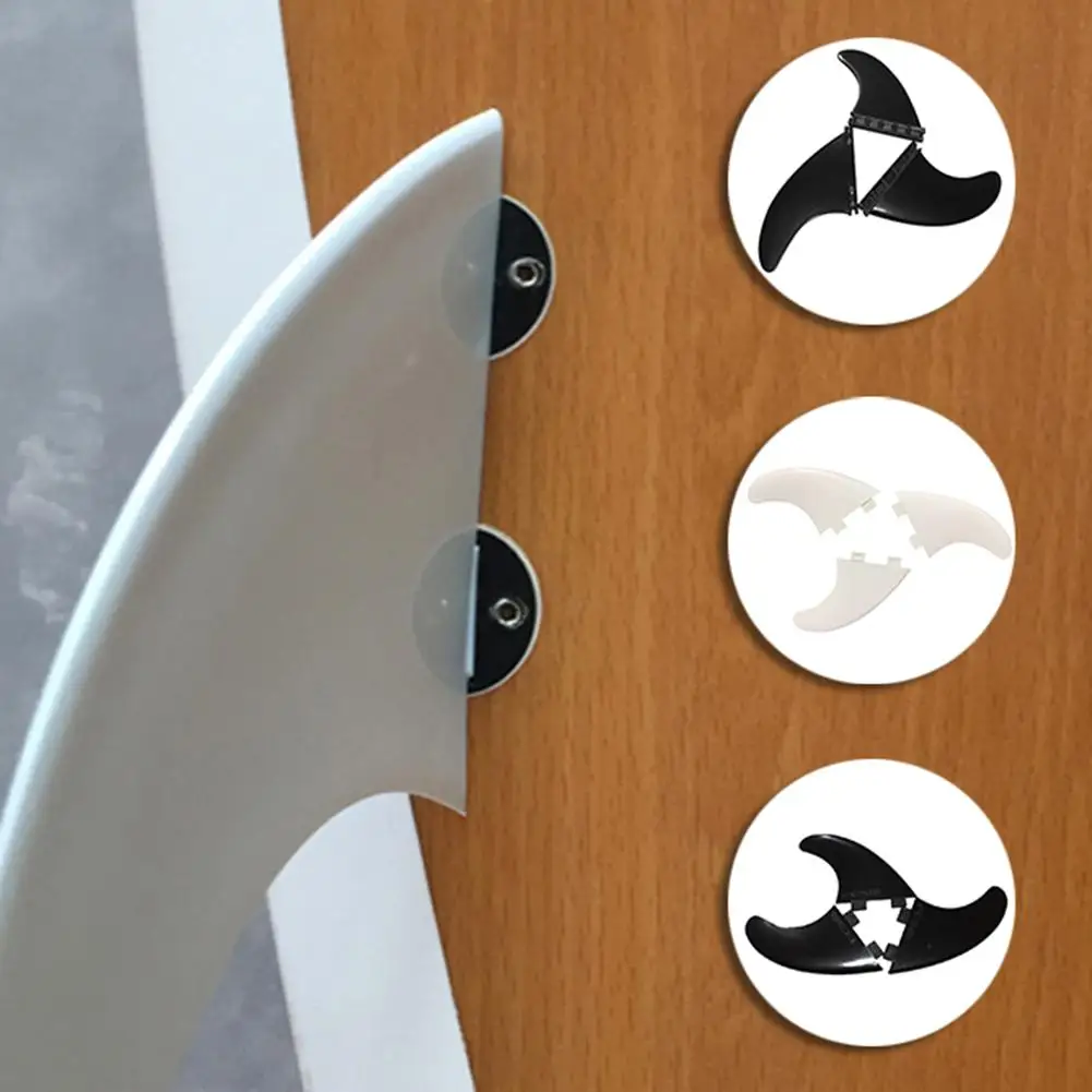 

NEW 3Pcs PVC Paddle-board Surfboard Fins Water Sports Replacement for G5 FUTURE
