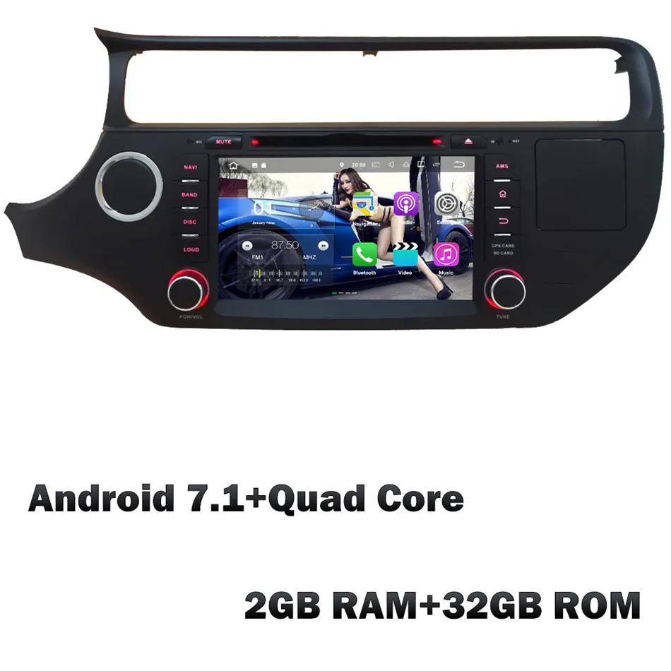 Android 7.1 KLYDE " Octa Core 4G Android 7,1 8,0 4 Гб Оперативная память 32 GB Встроенная память BT автомобильный DVD плеер радио gps навигации для KIA K3 Рио - Цвет: Android 7.1