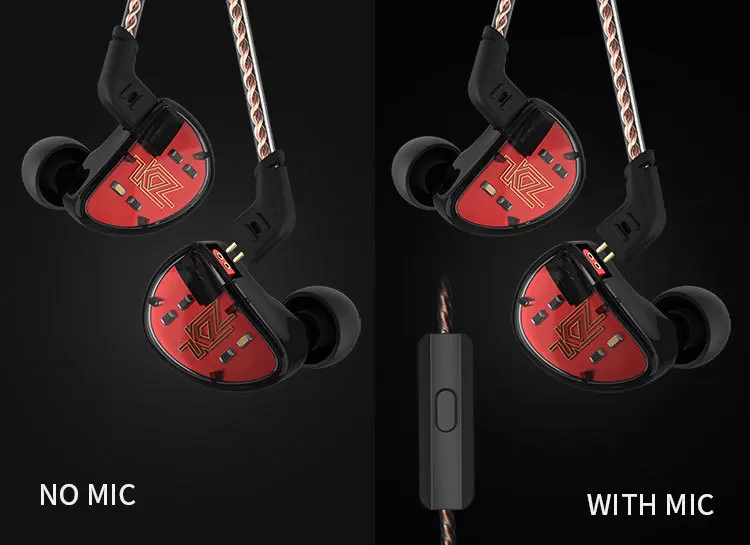 fidelidade baixo monitor com cabo 2pin kz zs10 kz ba10