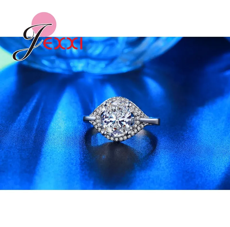 Женское Обручальное кольцо, модные циркониевые Стразы, роскошное кольцо на палец, нержавеющая серебро, большой кристалл, инкрустированное женское Ювелирное кольцо