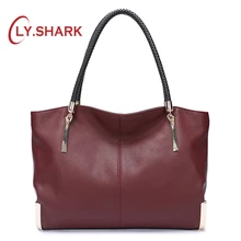 LY.SHARK Luxury Handbags Women Bags Designer Shoulder Bag Female Bag Ladies Genuine Leather Bags For Women 2019 Soft Leather Big new 2018 designer classic shoulder bag with lock women genuine leather handbags ladies bag messenger bags for female an770